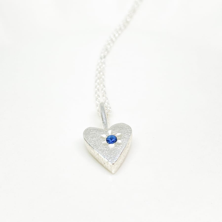 London Blue Topaz Silver Heart Pendant
