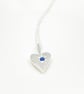London Blue Topaz Silver Heart Pendant - Image 2