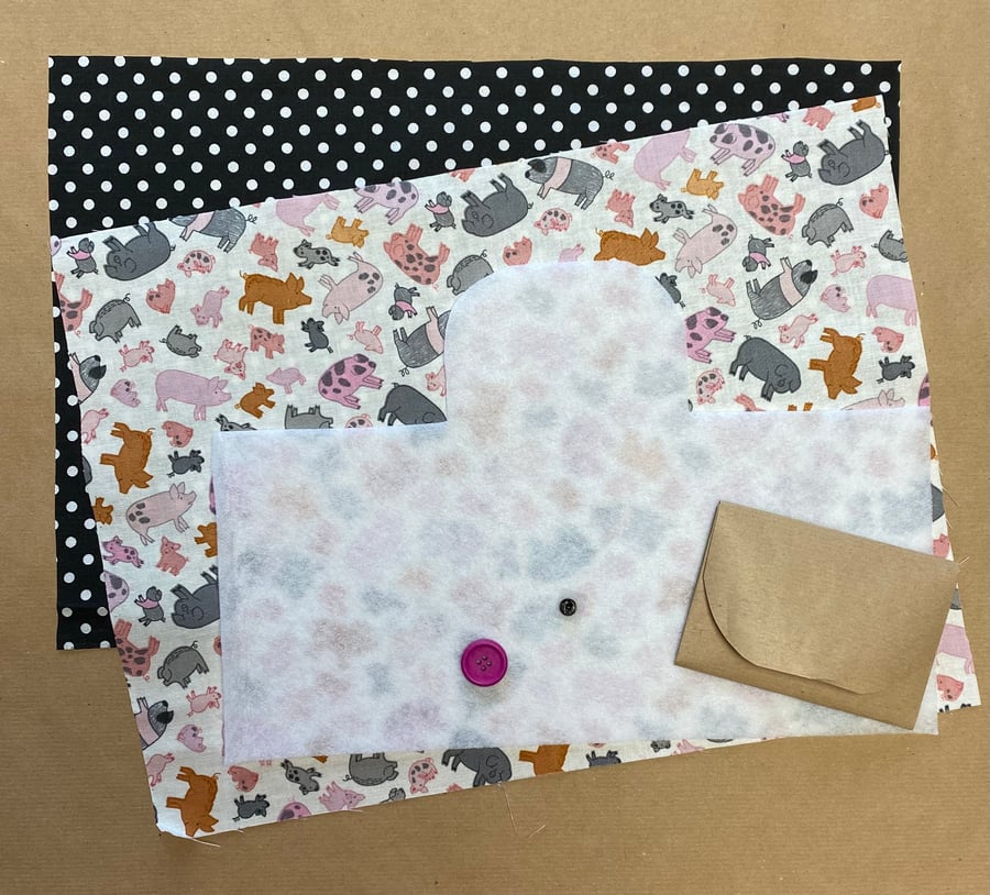 Concertina Purse Kit - Pigs