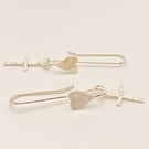 Sterling Silver Cross Earrings Handmade 