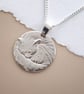 Cat Engraved Sterling Silver Coin Necklace - Image 8