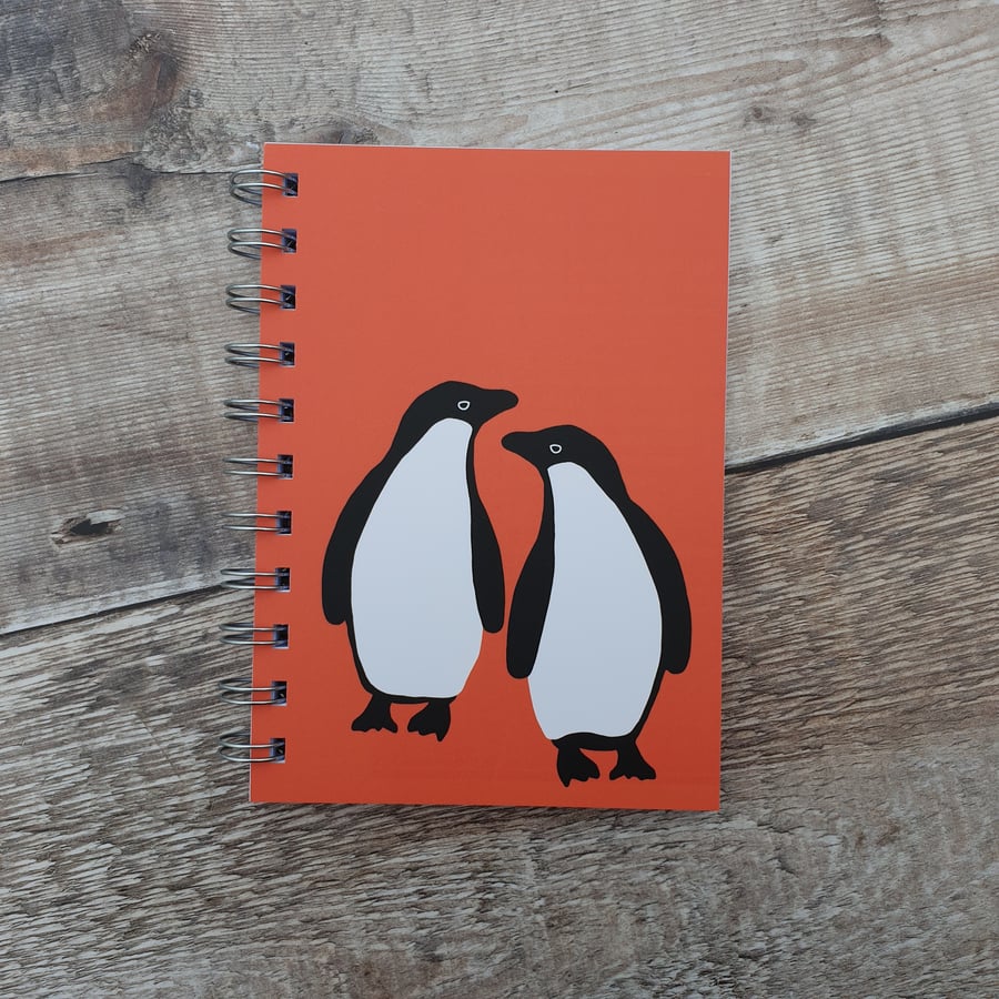 Orange Penguins A6 Notebook