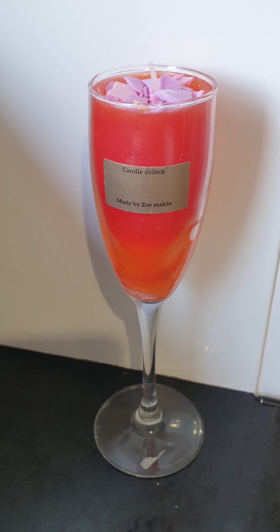 Sex on the beach cocktail candle