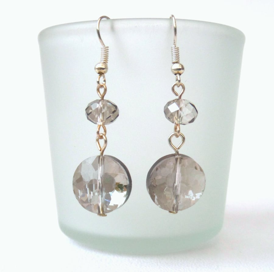 Dangly crystal earrings