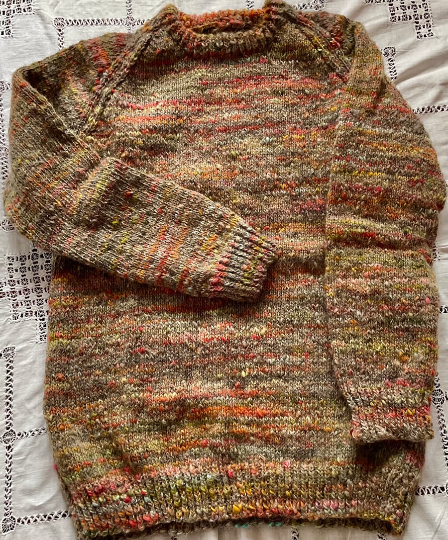 From sheep to jumper, hand dyed, spun and knitted