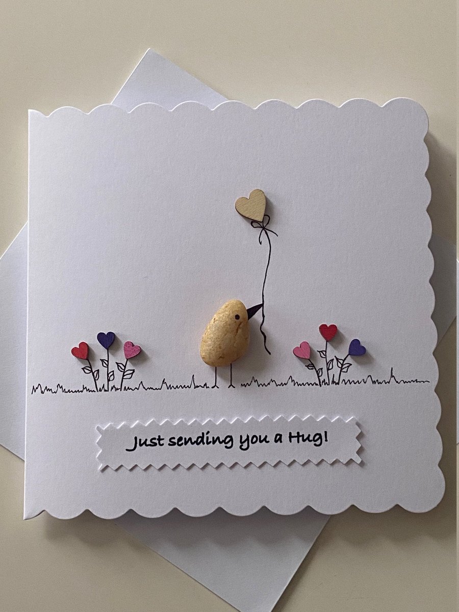 Personalised Hug Card, Sending a Hug Card, Personalised Friend Card, Handmade Hu