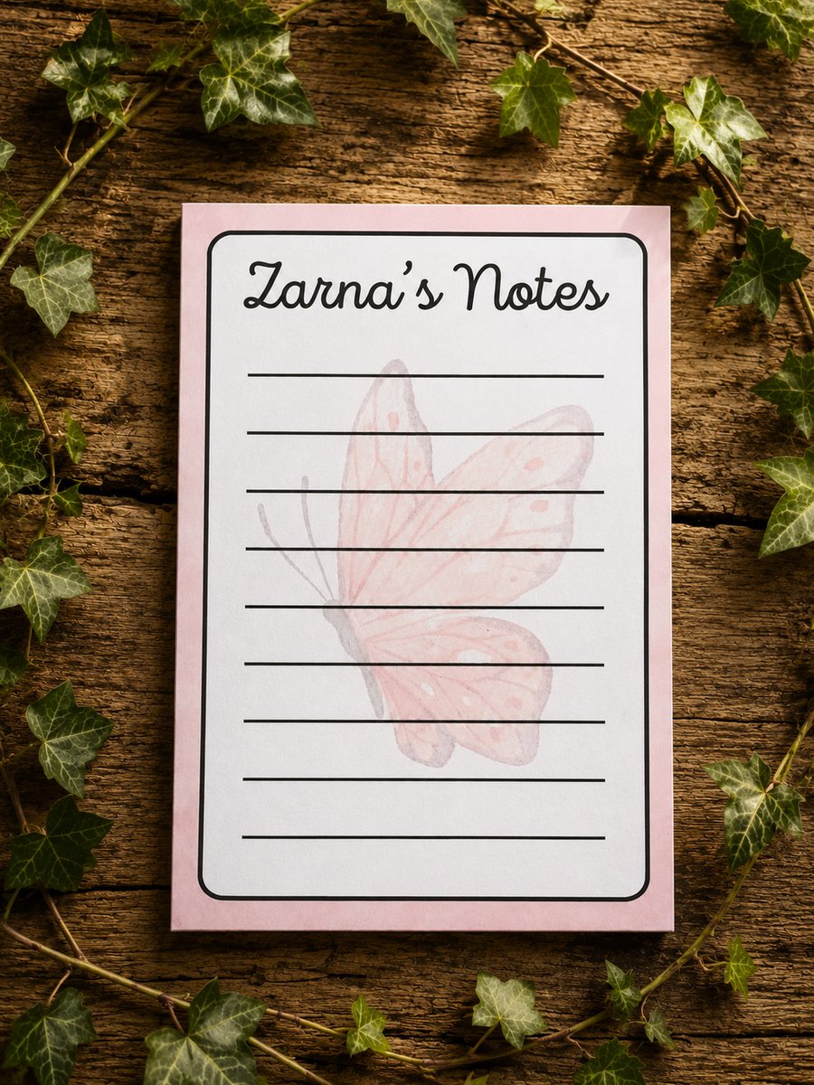 Personalised A6 notepad