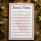 Personalised A6 notepad