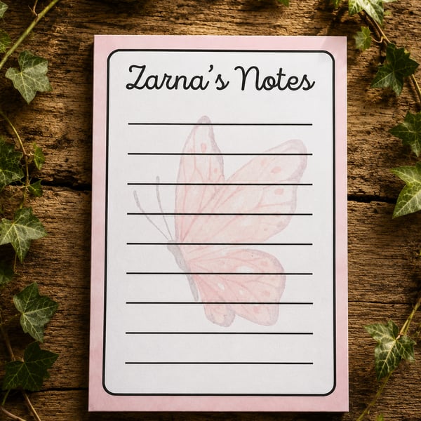 Personalised A6 notepad