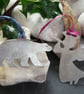  Angel and polar bear hanging ornaments - 2 items