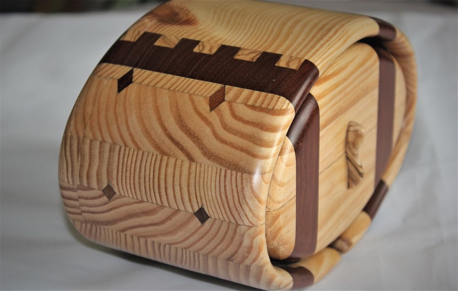 Oval wooden Trinket box.