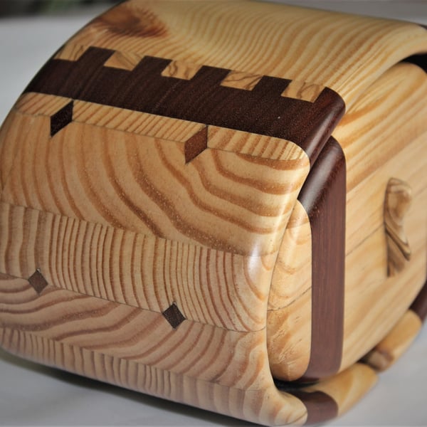 Oval wooden Trinket box.