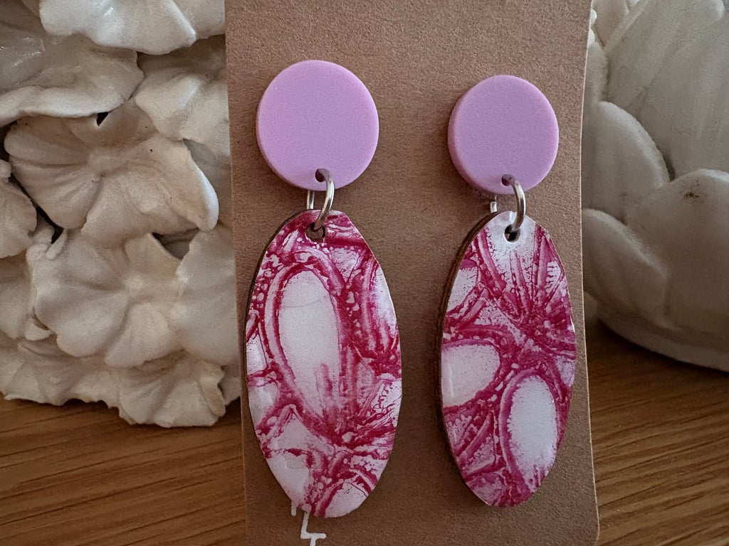 Pop of pink earrings