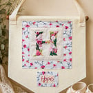Bespoke Hand Embroidered Monogram Banner - Heirloom Christening & New Baby Gift