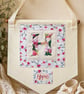 Bespoke Hand Embroidered Monogram Banner - Heirloom Christening & New Baby Gift - Image 2