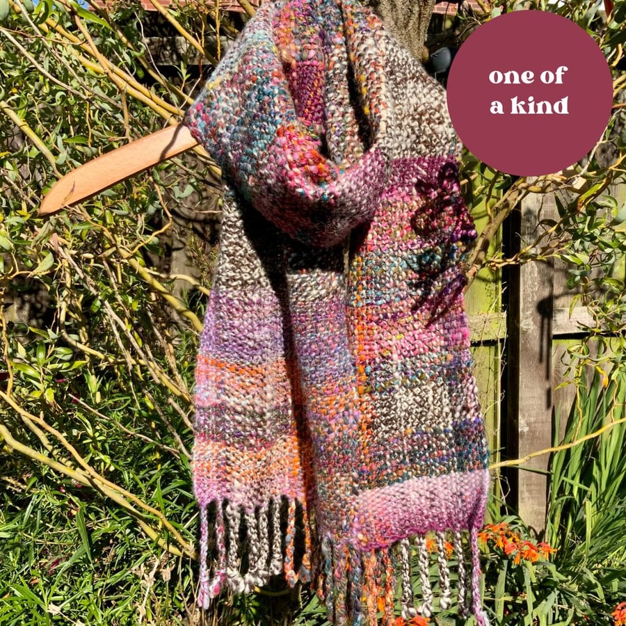 Handspun, hand woven Scarf