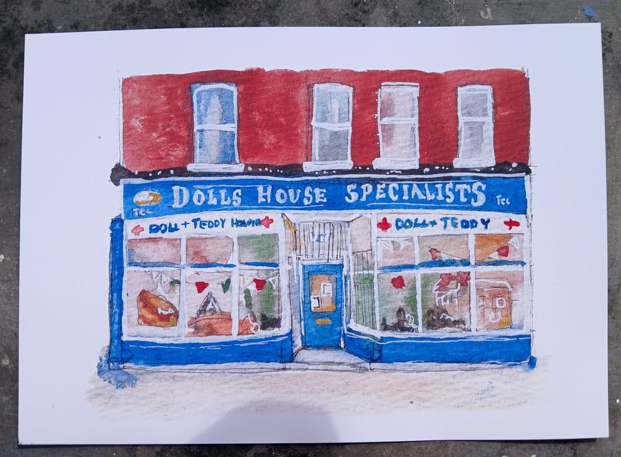 Dollhouse Specialists Liverpool Watercolour print
