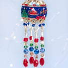 Beaded Christmas Bauble Kits - Santa and Rooftops