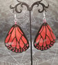 Blue Morpho Butterfly Wing Earrings: Resin Dangle, 925 Silver - Image 5