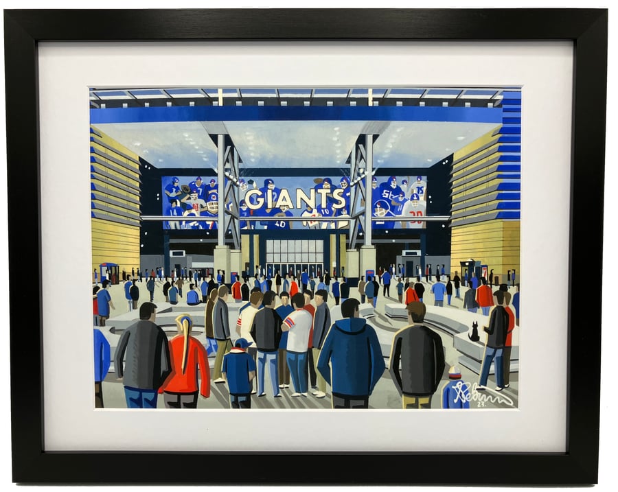 New York Giants NFL High Quality Framed Art Print. Approx A4
