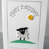 Birthday card - quilled sheep
