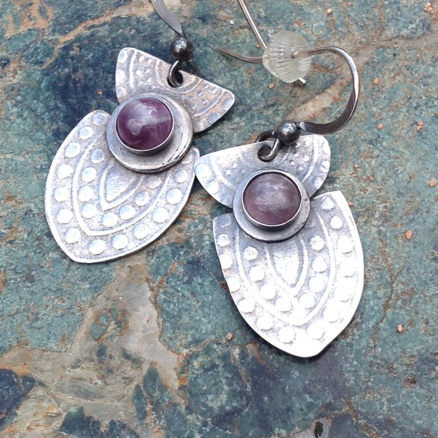 Silver and Fluorite earrings