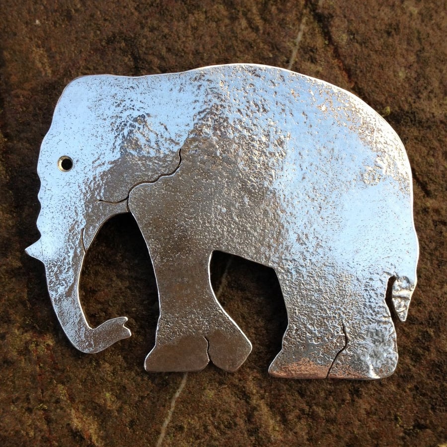  Elephant brooch sterling silver