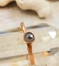 Rose Gold Whisper Ring with Grey Diamond Cabochon : Size K - Image 4