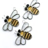 Stained Glass Bee Suncatcher - Handmade Hanging Decoration 