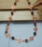 Copper Spirals necklace  with Tourmaline beads - Image 1