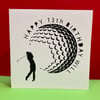 Golf Birthday Card - Personalised