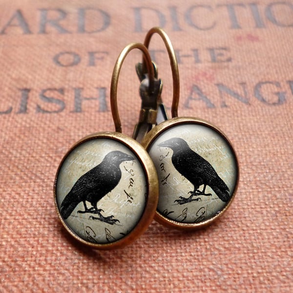 Raven No.1 Leverback Earrings (RR01)