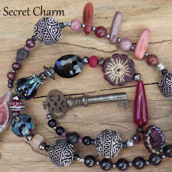Goddess Hekate Pagan Prayer Beads, Garnet & Jasper Meditation Beads