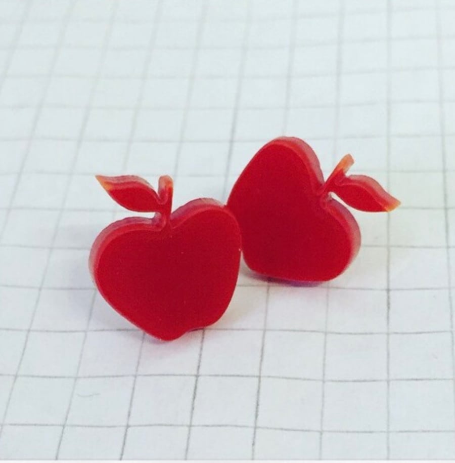 Apple stud earrings 