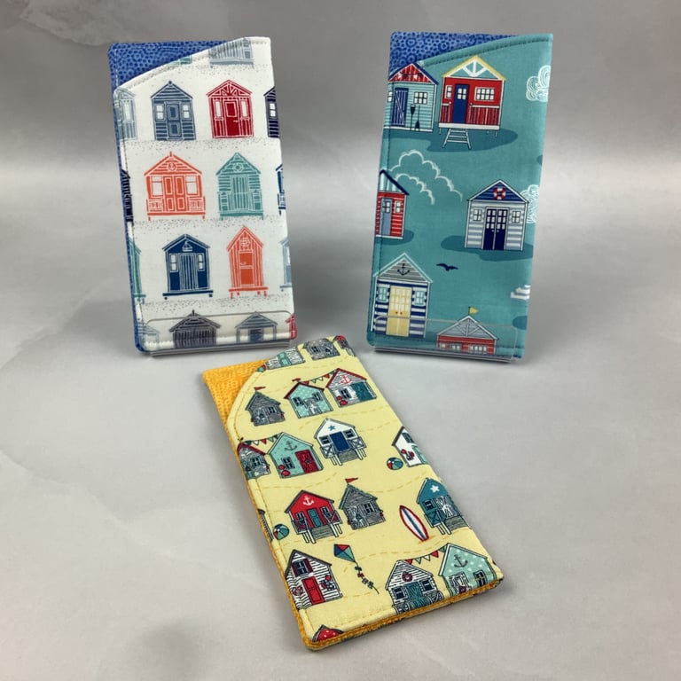 Beach hut glasses case, slip case, options