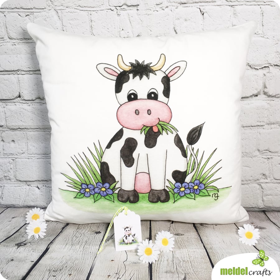 Moo Cow Cushion Cover - Soft Cushion