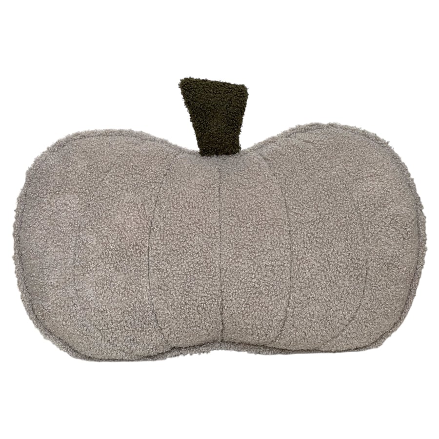 Light Grey Ghost Boucle Pumpkin Cushion Autumn Fall Halloween Decor Pillow