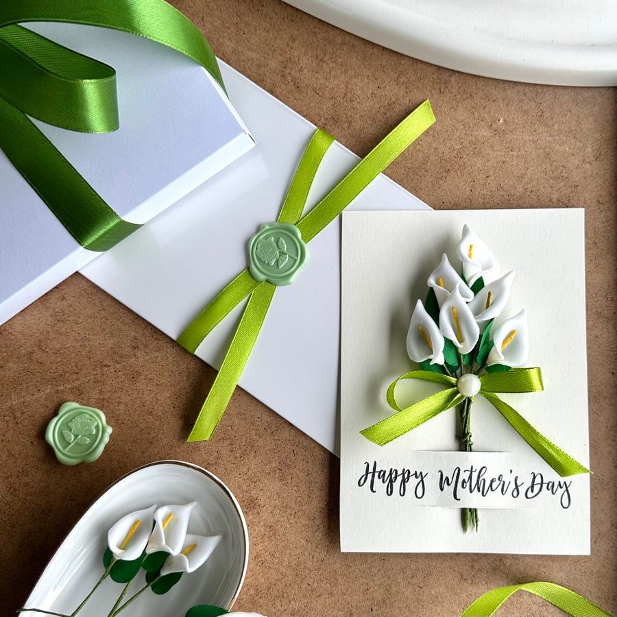 Elegant flower lover mum birthday card romantic wife floral keepsake gift