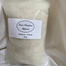 50g white alpaca fibre