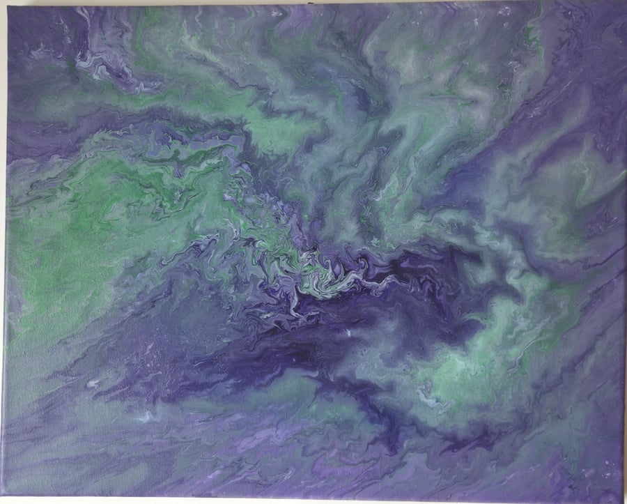 "Cosmic Mist" Original Handmade Acrylic Canvas Painting Gift Idea