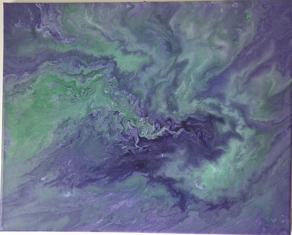 "Cosmic Mist" Original Handmade Acrylic Canvas Painting Gift Idea