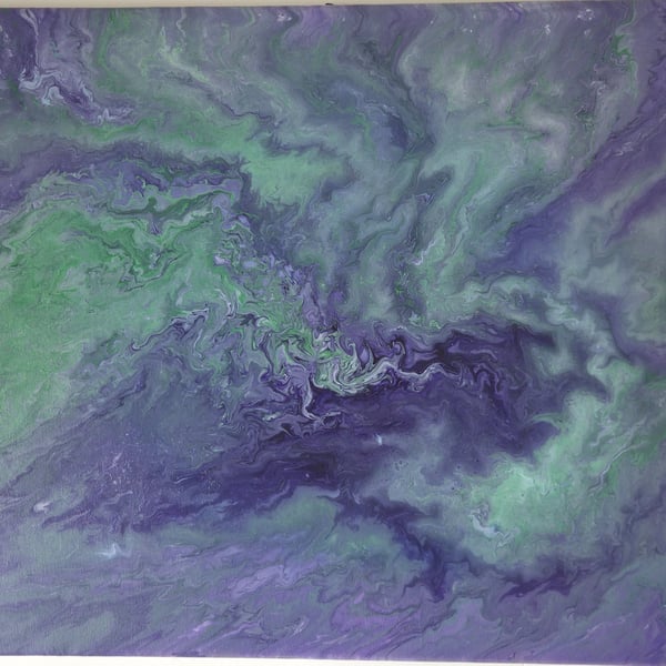 "Cosmic Mist" Original Handmade Acrylic Canvas Painting Gift Idea