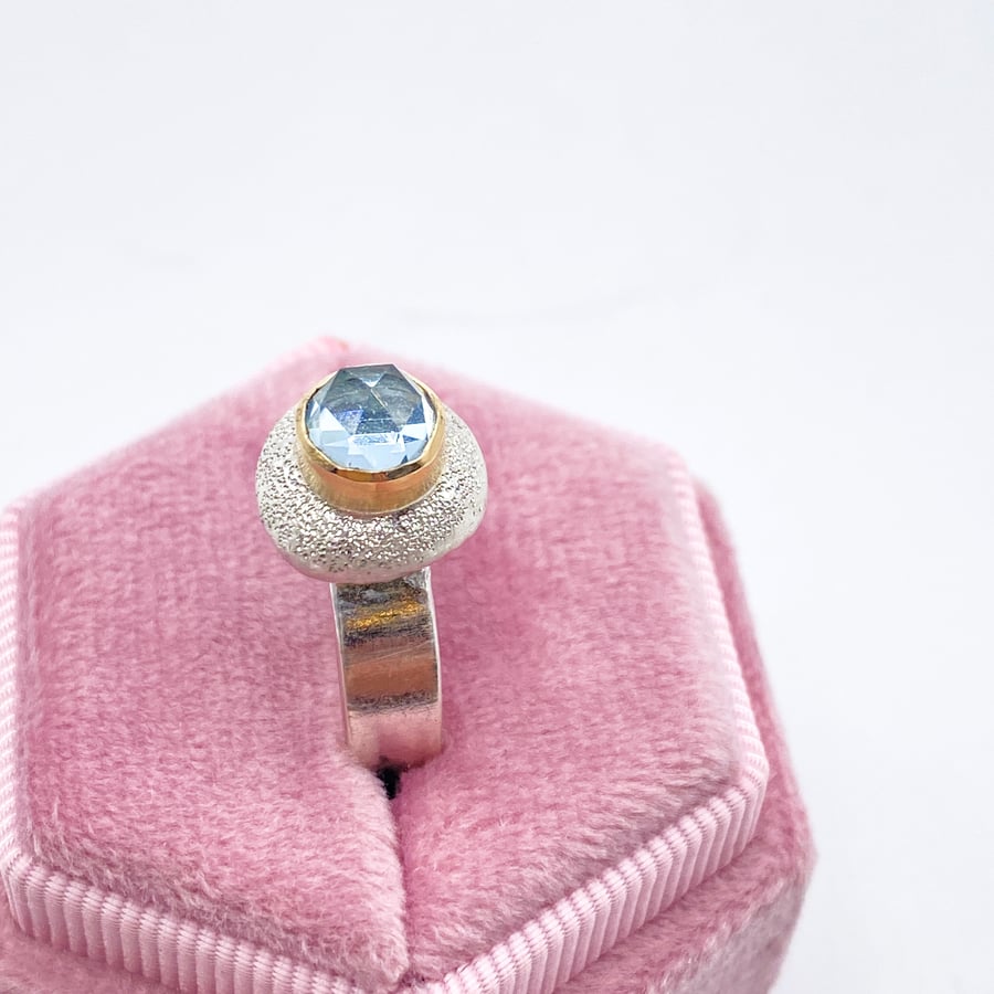 Topaz Silver and Gold Ring