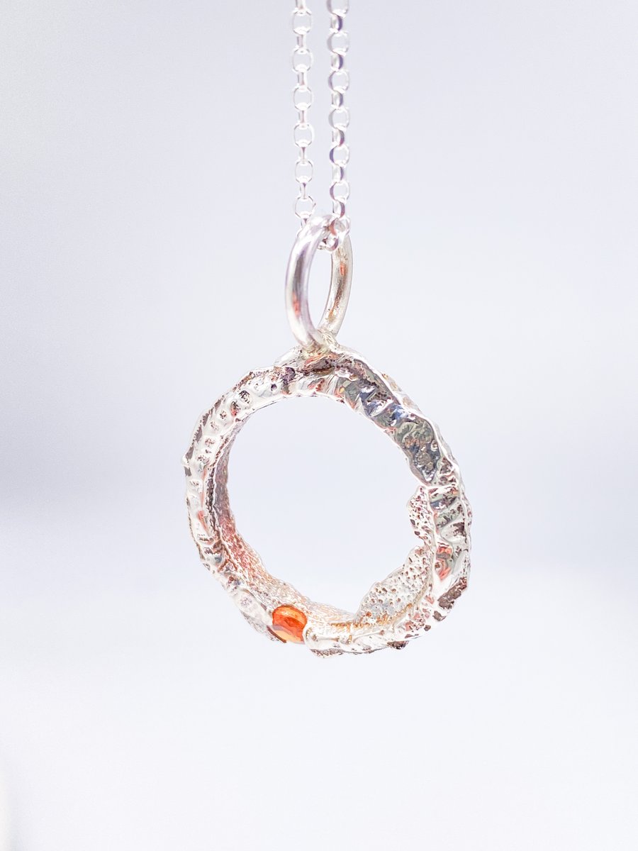 Sapphire Silver Pendant 