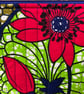 Wax Print Floral Quilted Fabric Makeup Bag - Image 3