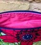 Wax Print Floral Quilted Fabric Makeup Bag - Image 4