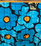 Bright Blue Floral Fabric Quilted Wash Bag - Image 2
