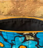 Bright Blue Floral Fabric Quilted Wash Bag - Image 5