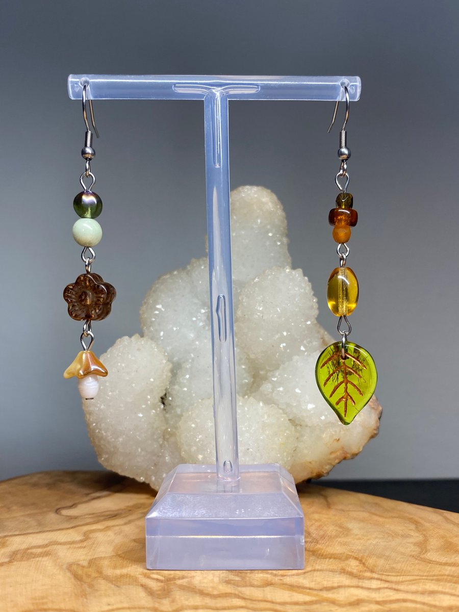 Dawn - Mismatched Forest Earrings 