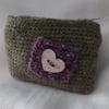 Hand crocheted zipper coin purse 